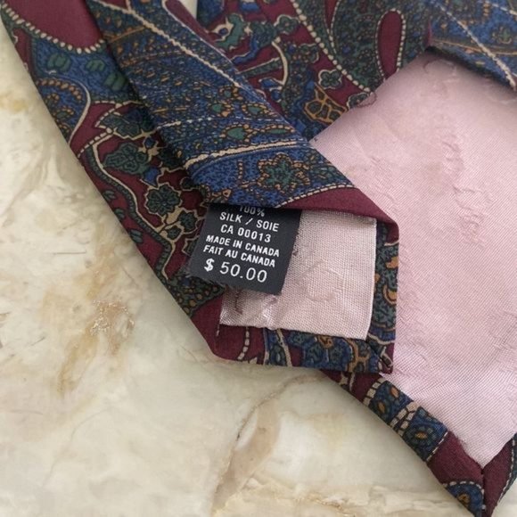 Christian Dior?100% Silk Vintage Paisley Tie - Picture 7 of 8